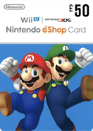 Nintendo eShop Gift Cards UK 50 GBP