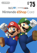 Nintendo eShop Gift Cards UK 75 GBP