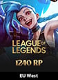 League Of Legends Eu West 1240 Riot Points