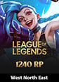 League Of Legends West North East Riot Points 1240